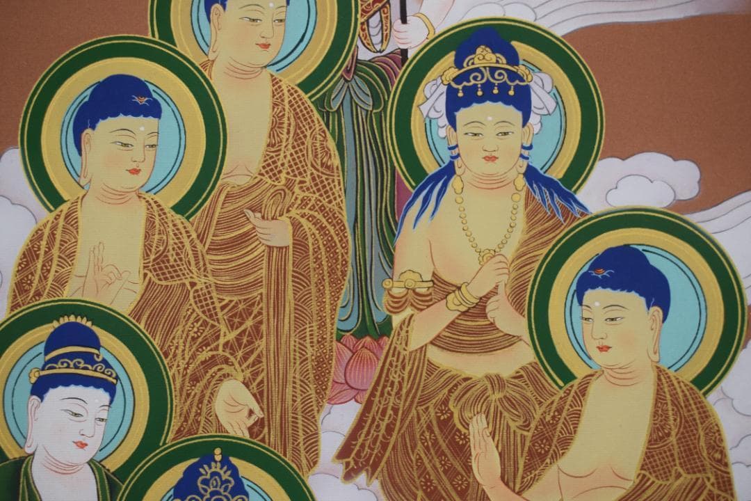 【真作】田島翠峰/十三仏図/十三佛図/掛軸☆宝船☆Z-376