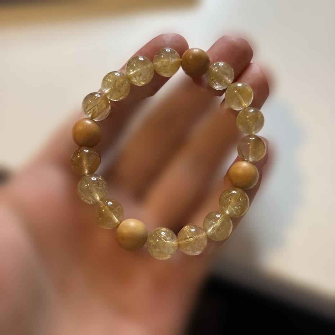 ルチルに柘植をつけてみました！ズンとくるのに落ち着く！