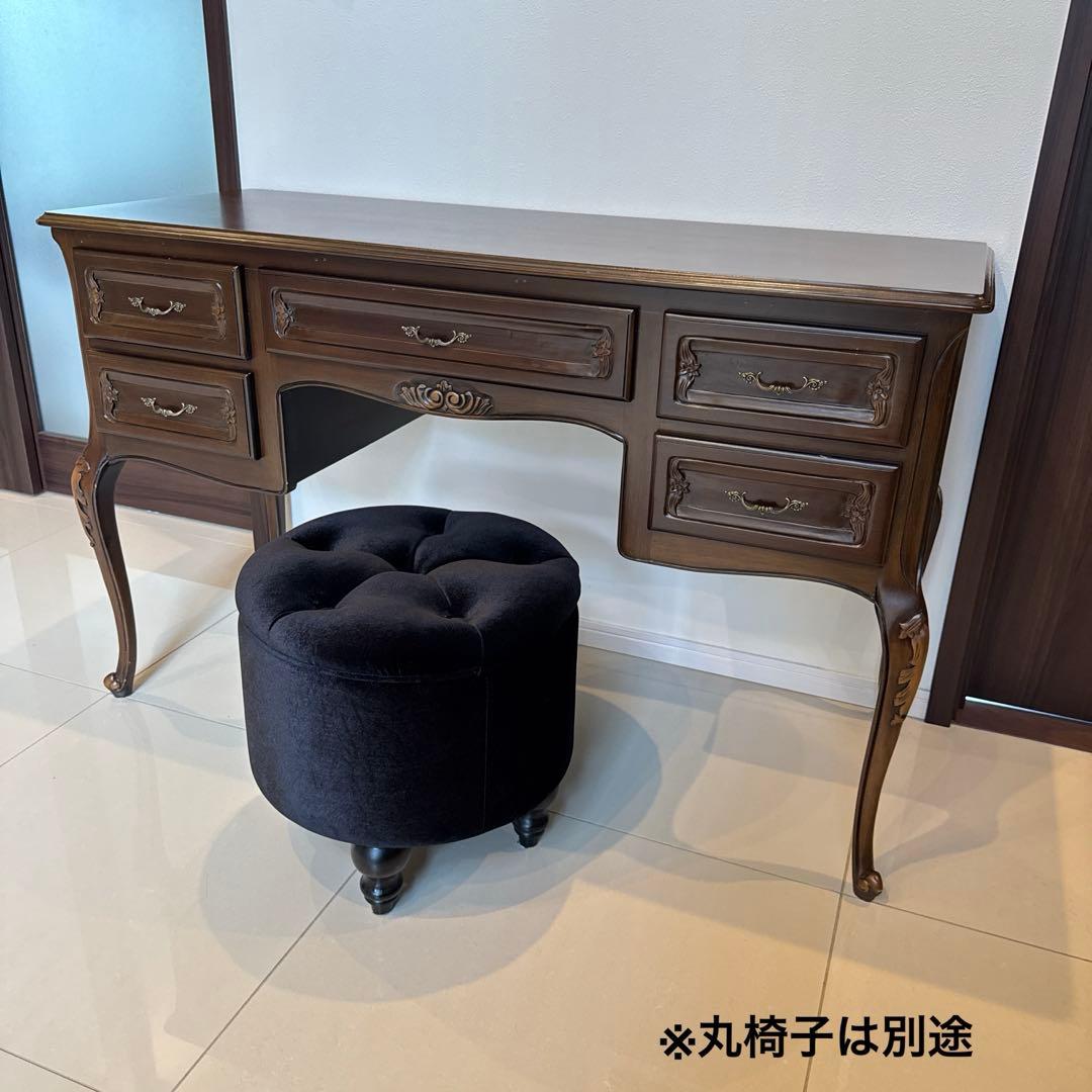 Vivishop様　英国調　アンティーク木製デスク ダークブラウン