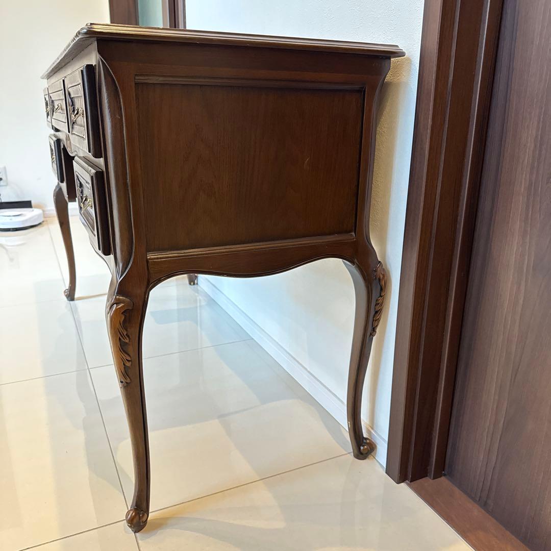 Vivishop様　英国調　アンティーク木製デスク ダークブラウン