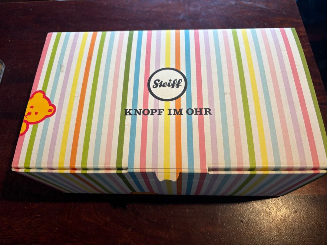 Steiff ピンク ぬいぐるみ ボタンの耳付き