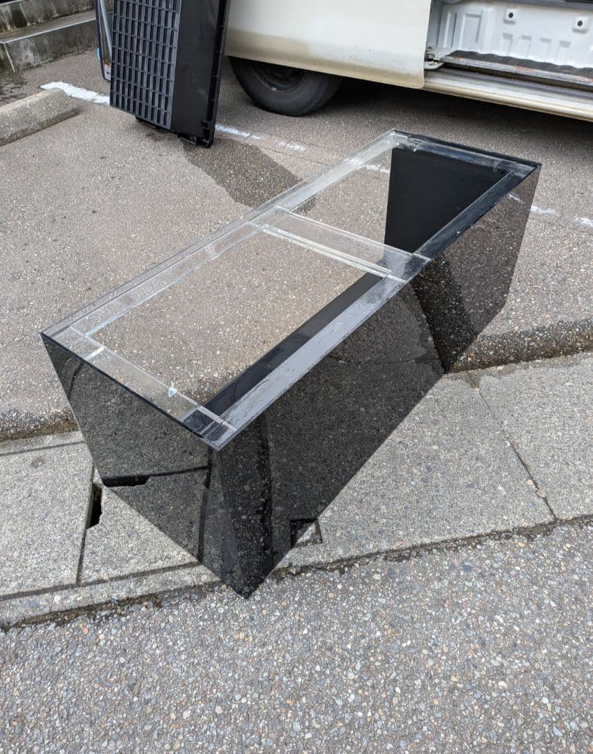 美品！！1200×450×4504面ブラックアクリル水槽　※送料込み！