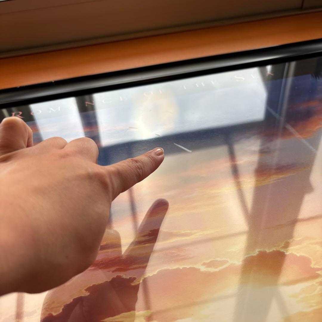 ラッセン　ロマンスオブザシー　夕日　サンセット　クジラ　風景　版画　額入り