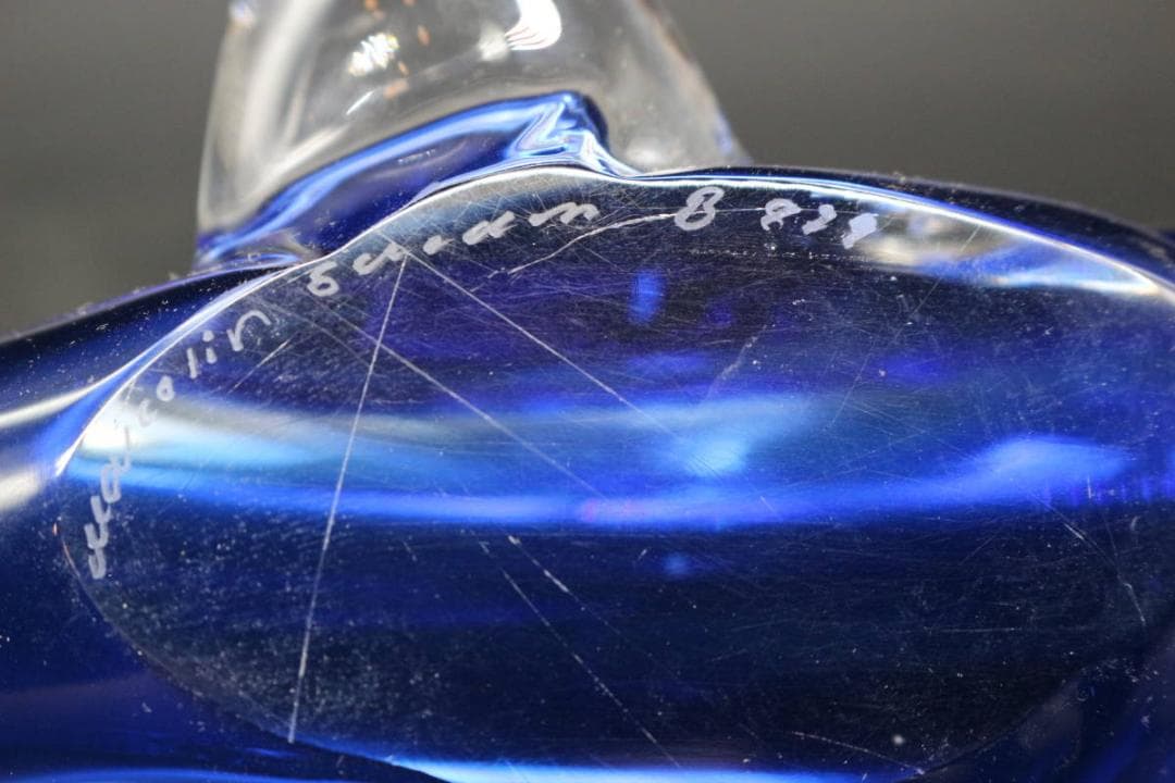 Marcolin クジラ クリスタルガラス オブジェ スウェーデン製 マルコリン