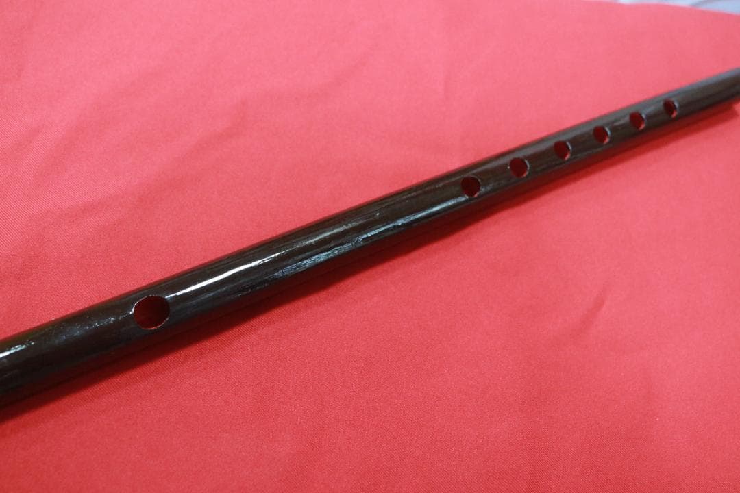 沖縄県産　琉球横笛　竹製（A♯調）音の高さになります。手工品　新品未使用