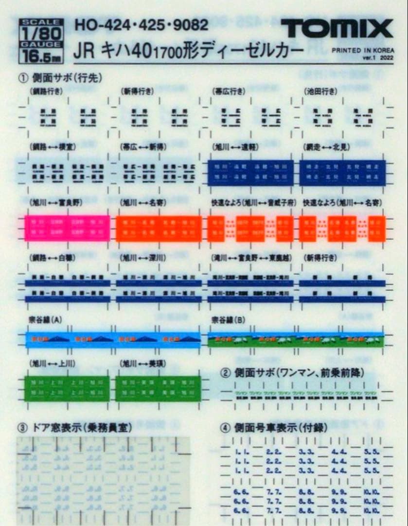 TOMIX (HO)キハ40-1700形 ディーゼルカー(国鉄一般色)