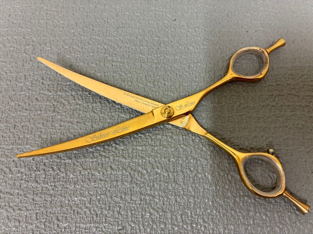 Silver Line のこぎり刃スリムカーブハサミ　20度