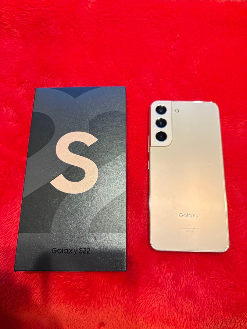 au版Galaxy S22 PinkGold 228GB 付属品完備