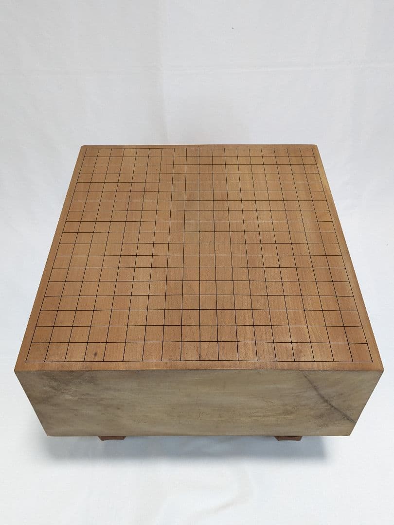 木製囲碁盤 碁石セット 脚付き へそあり 蛤碁石