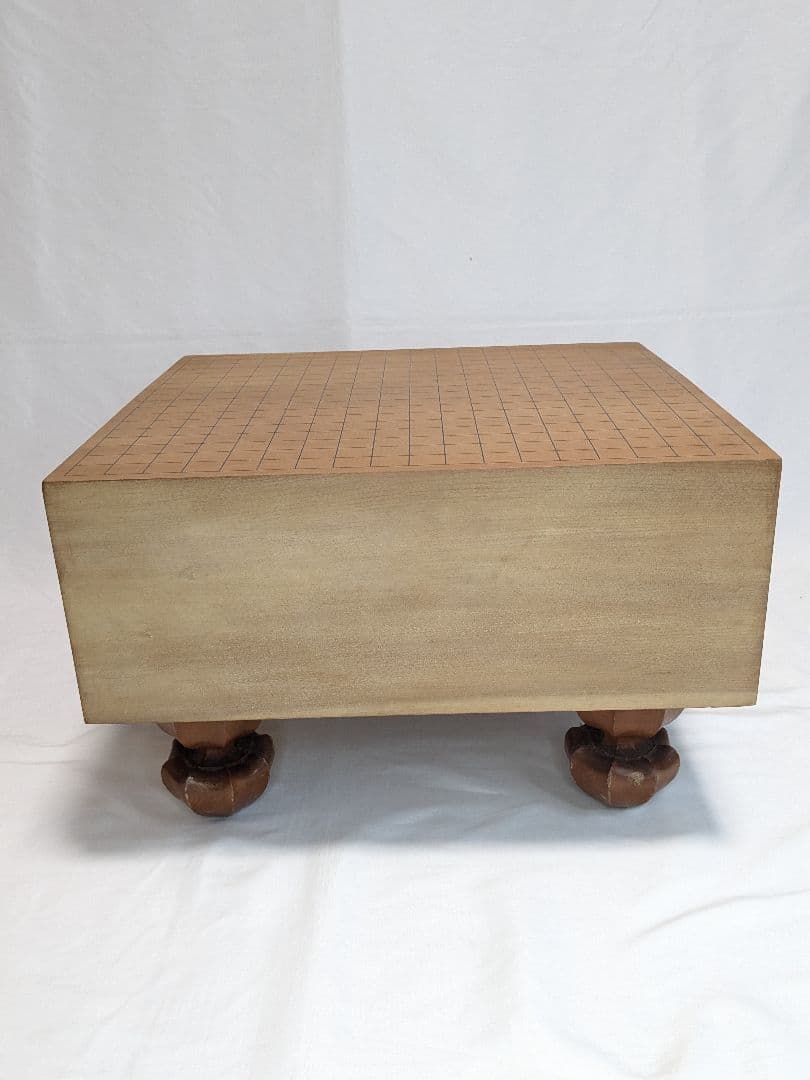 木製囲碁盤 碁石セット 脚付き へそあり 蛤碁石