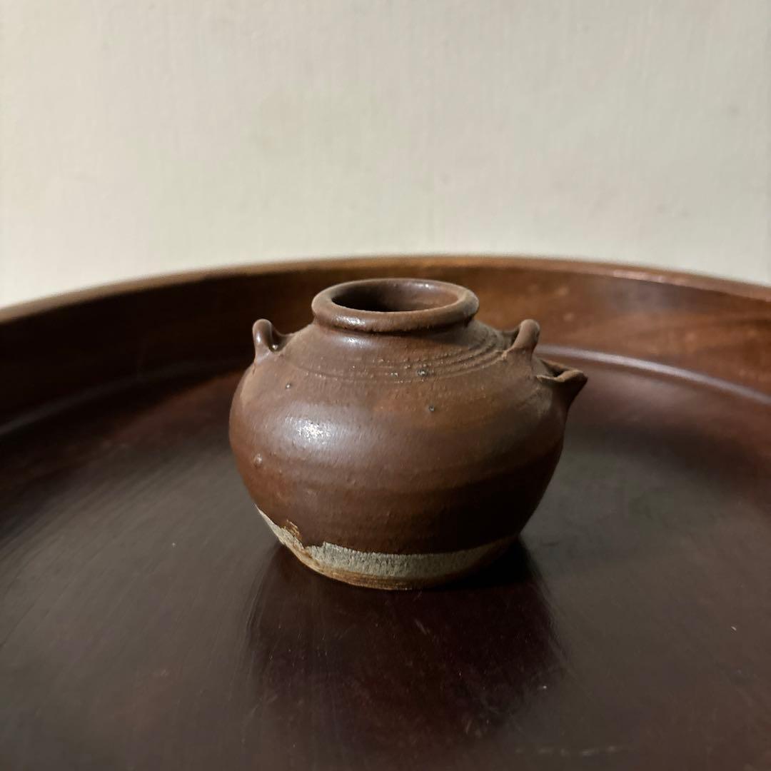 古瀬戸水滴　古道具　アンティーク　骨董　古備前　花器　古民芸　検:李朝　白洲正子
