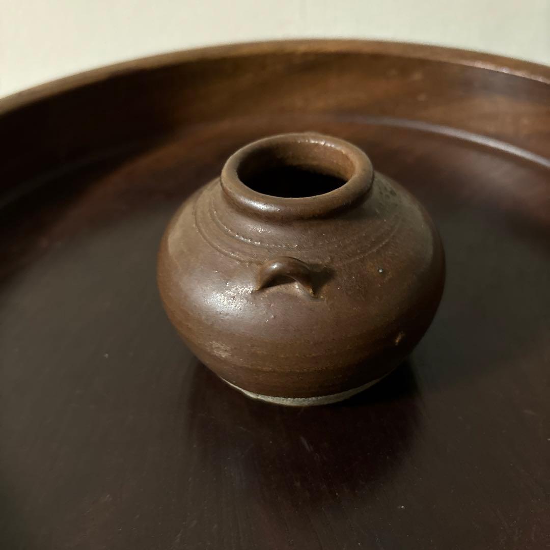 古瀬戸水滴　古道具　アンティーク　骨董　古備前　花器　古民芸　検:李朝　白洲正子