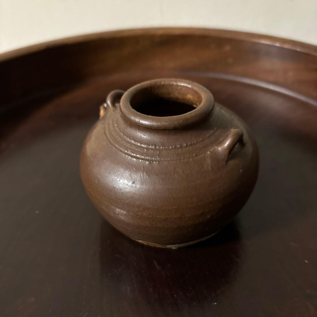 古瀬戸水滴　古道具　アンティーク　骨董　古備前　花器　古民芸　検:李朝　白洲正子