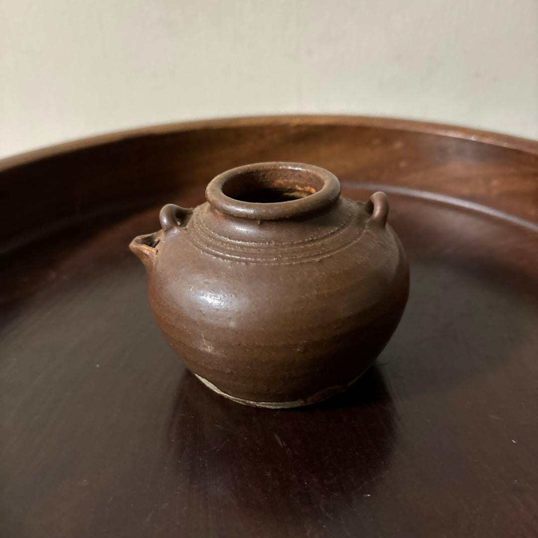 古瀬戸水滴　古道具　アンティーク　骨董　古備前　花器　古民芸　検:李朝　白洲正子