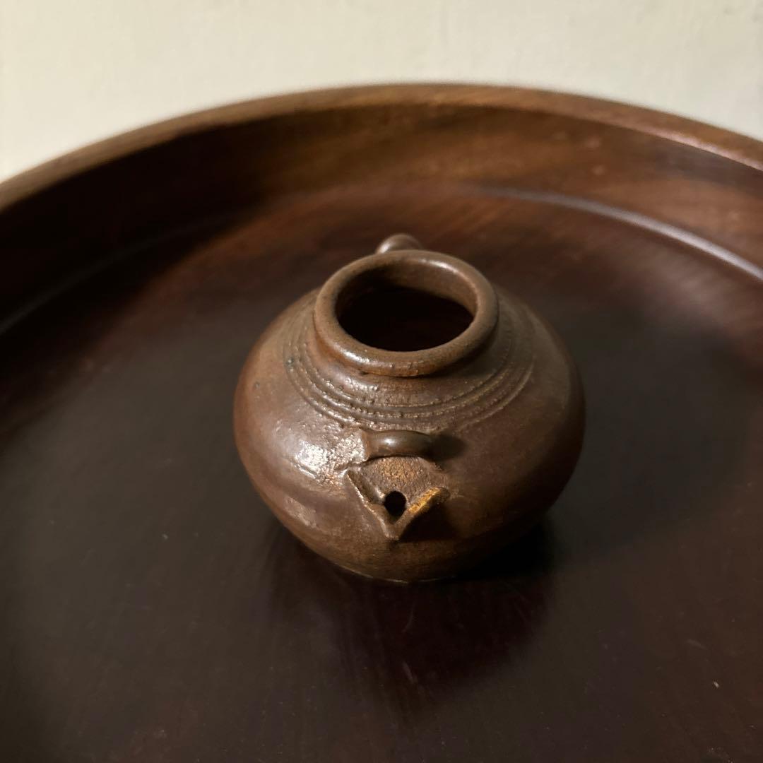 古瀬戸水滴　古道具　アンティーク　骨董　古備前　花器　古民芸　検:李朝　白洲正子