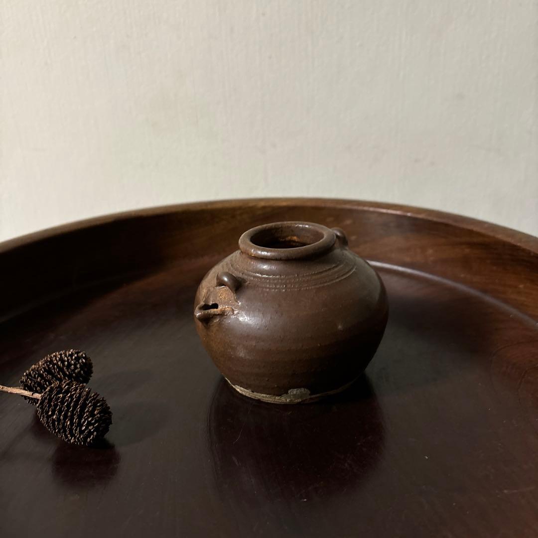 古瀬戸水滴　古道具　アンティーク　骨董　古備前　花器　古民芸　検:李朝　白洲正子