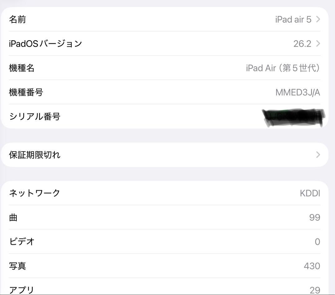 iPad本体 iPad Air 5 Wi-Fi + Celluler 256GB