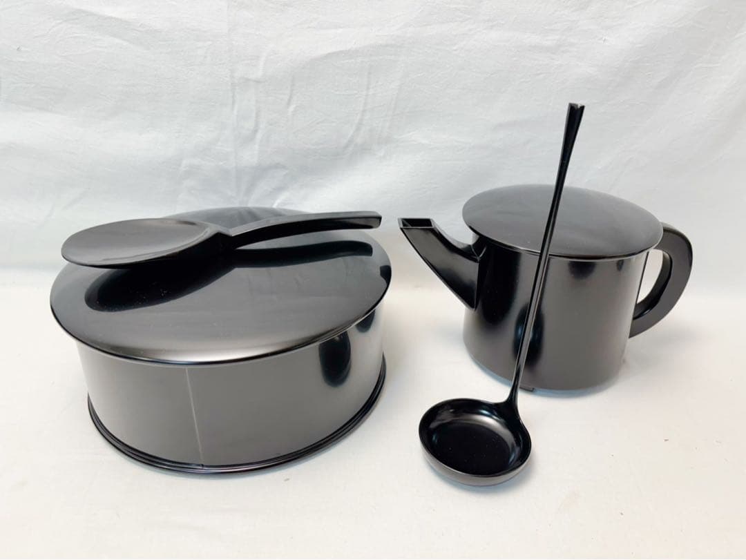 ほぼ未使用 懐石道具 塗師 葵春造 懐石皆具一揃 木製 五客揃 利休形 共箱