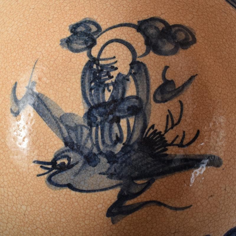 茶道具　聾米造　青木木米作　群仙文茶碗　仕覆付　共箱　V　R7598