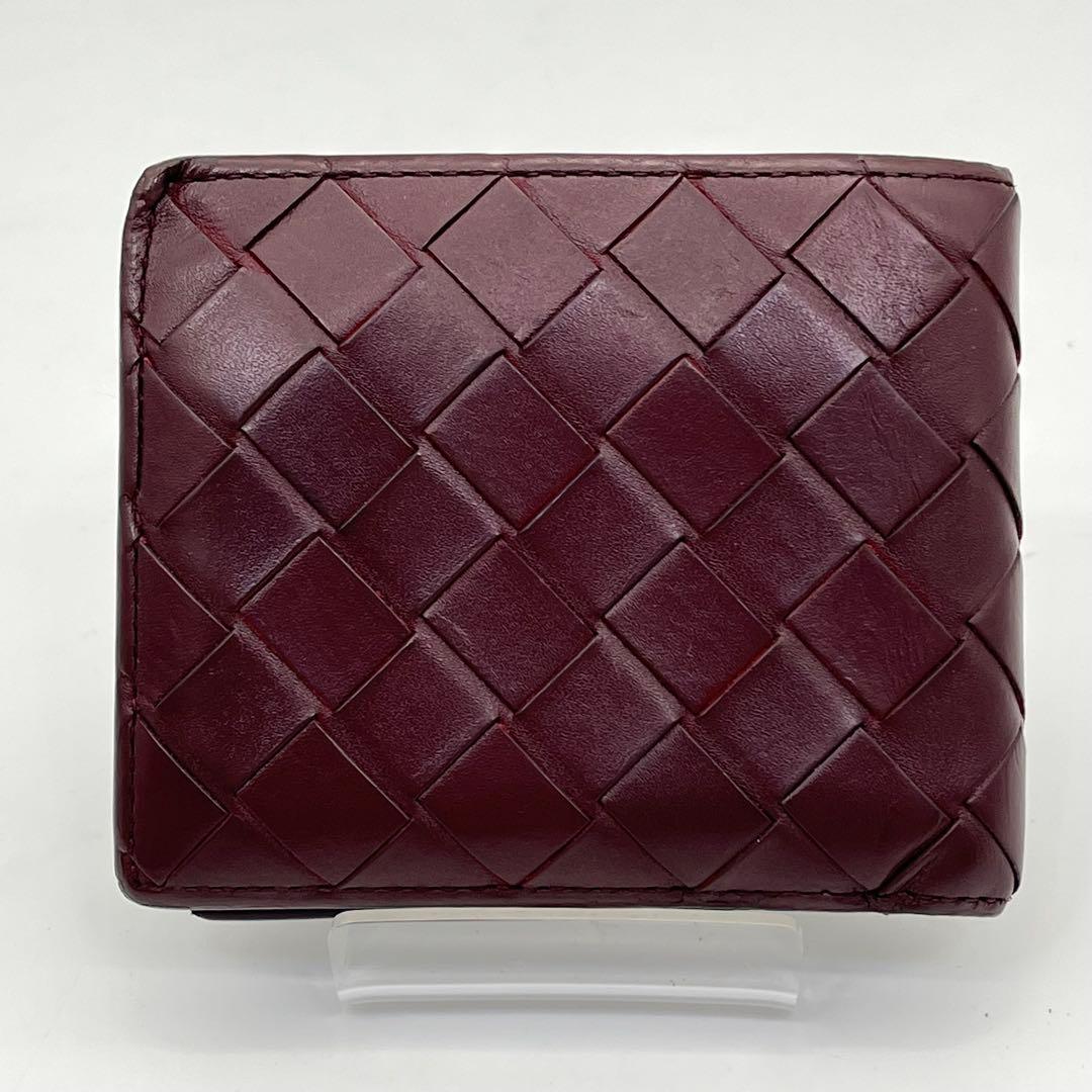 ボッテガヴェネタ 二つ折り財布 マキシイントレチャート バイカラー RFID