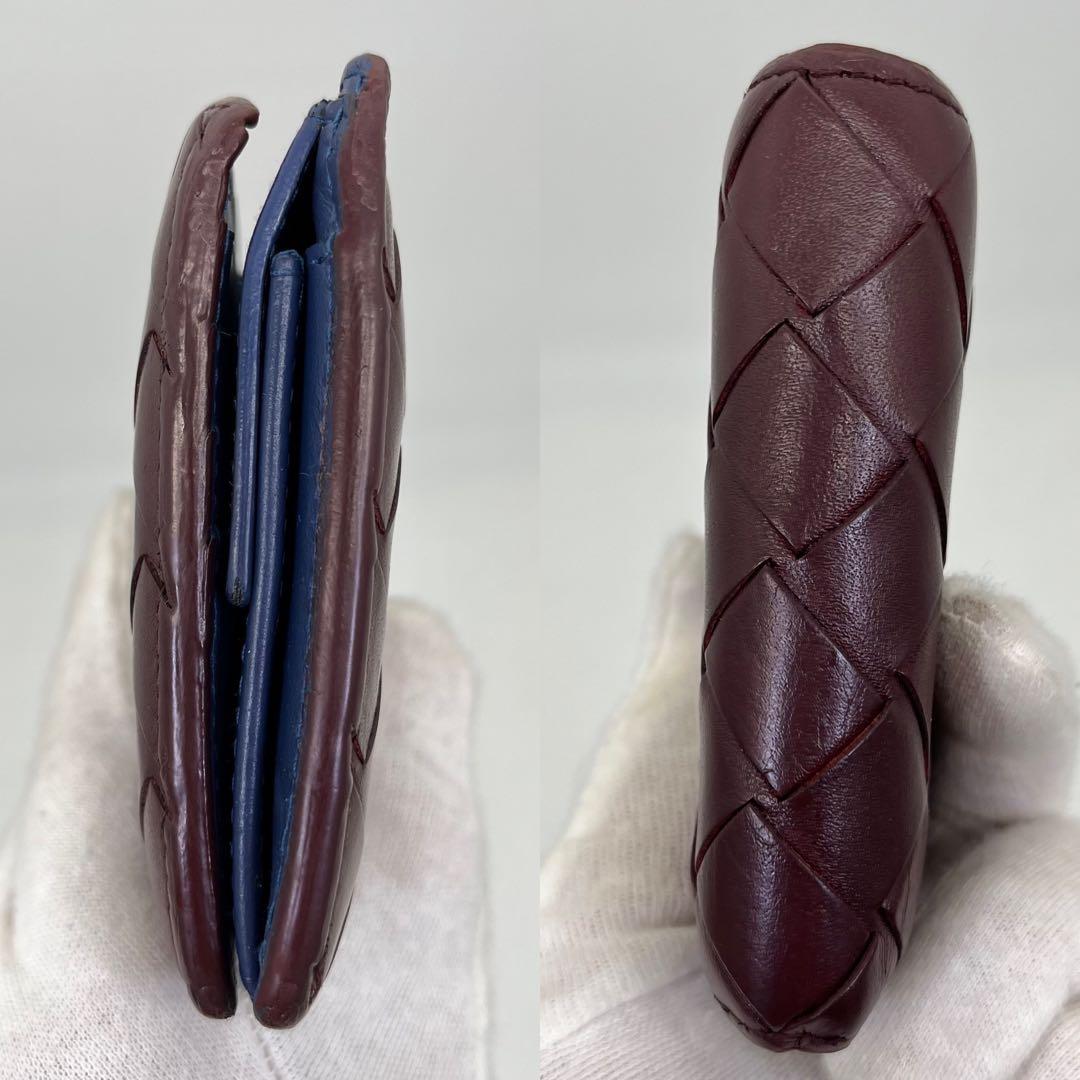 ボッテガヴェネタ 二つ折り財布 マキシイントレチャート バイカラー RFID