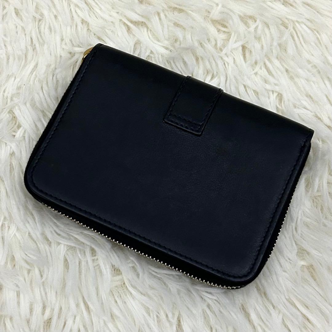 【美品】Saint Laurent カランドラ 財布 ブラック 二つ折り財布