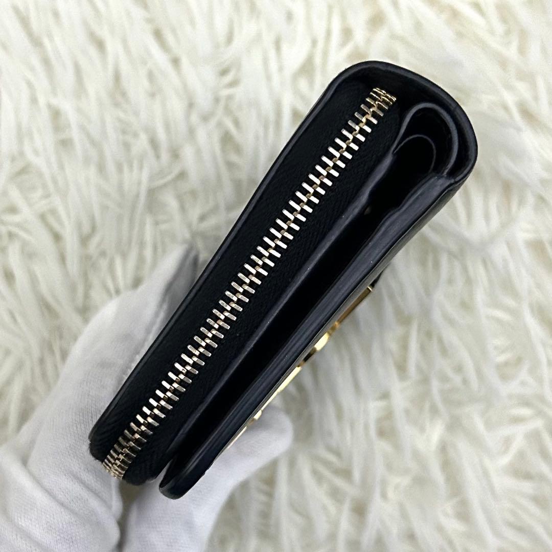 【美品】Saint Laurent カランドラ 財布 ブラック 二つ折り財布