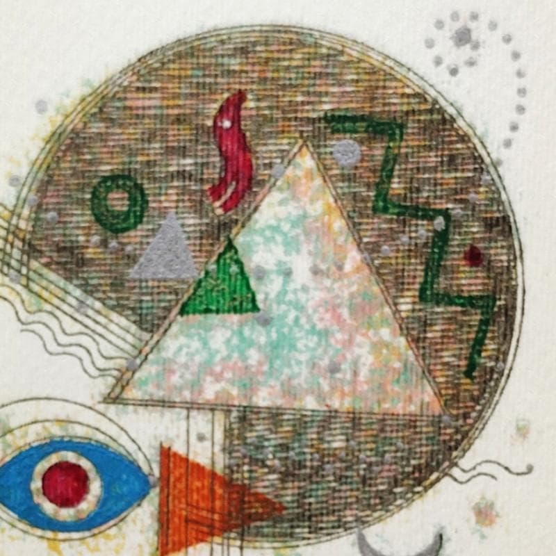 ☆大場正男☆「風」ペーパースクリーン　孔版画　インチサイズ　新品額！