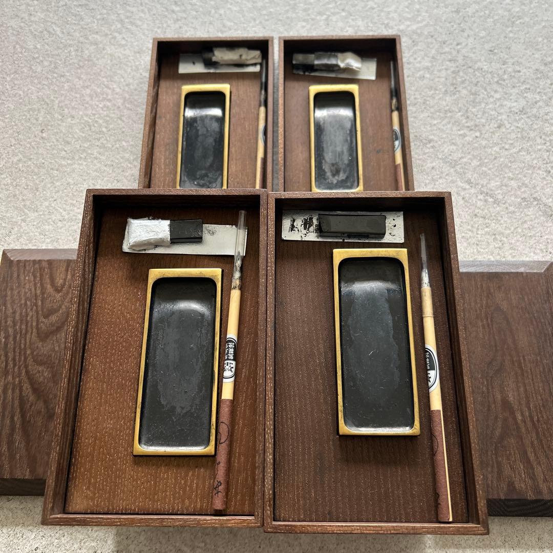 重硯箱　香道具　硯　硯箱　鳩居堂　親硯