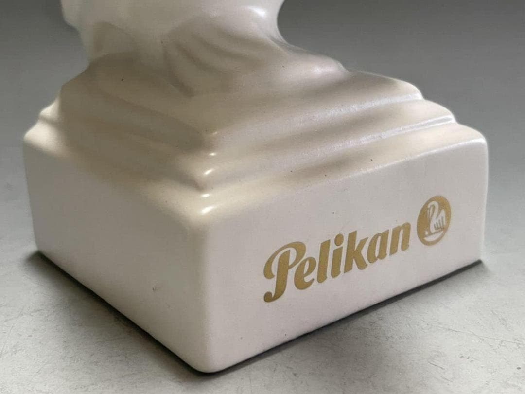 【極稀少】非売品 Pelikan ペンスタンド 大サイズ 白 陶器製 新品■