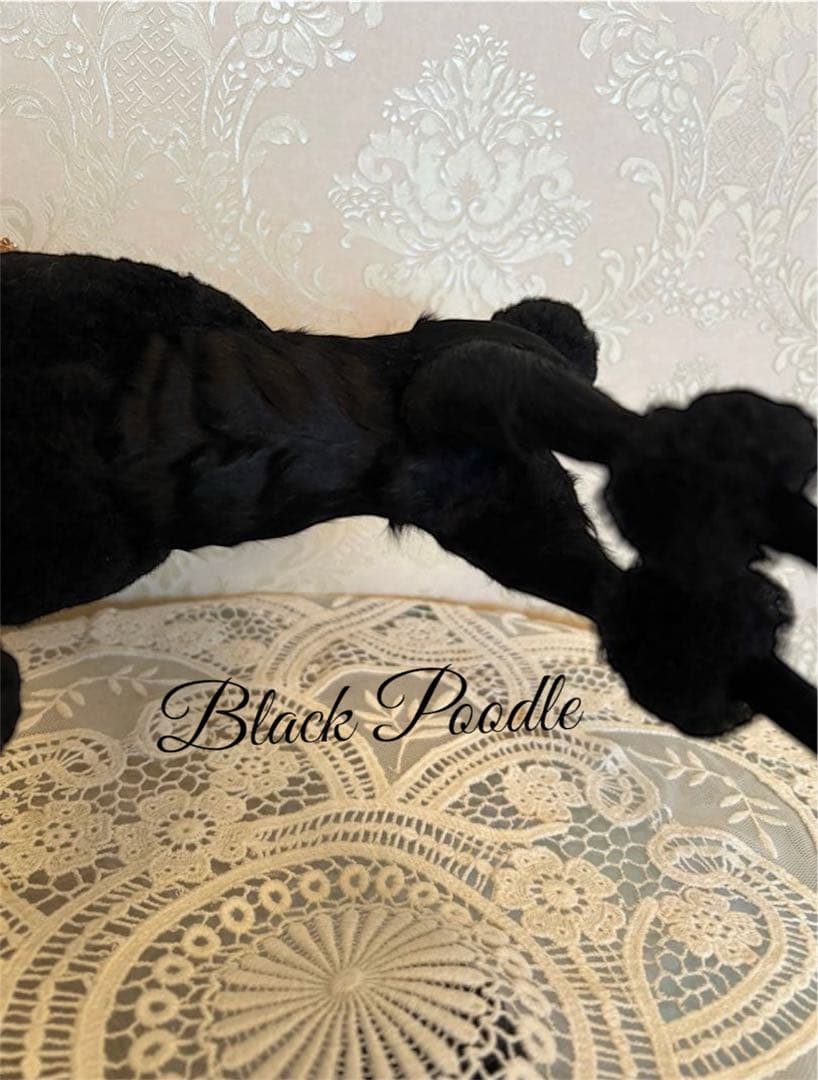 BLACK❤︎ブラックプードル★リアルな置き物❤︎