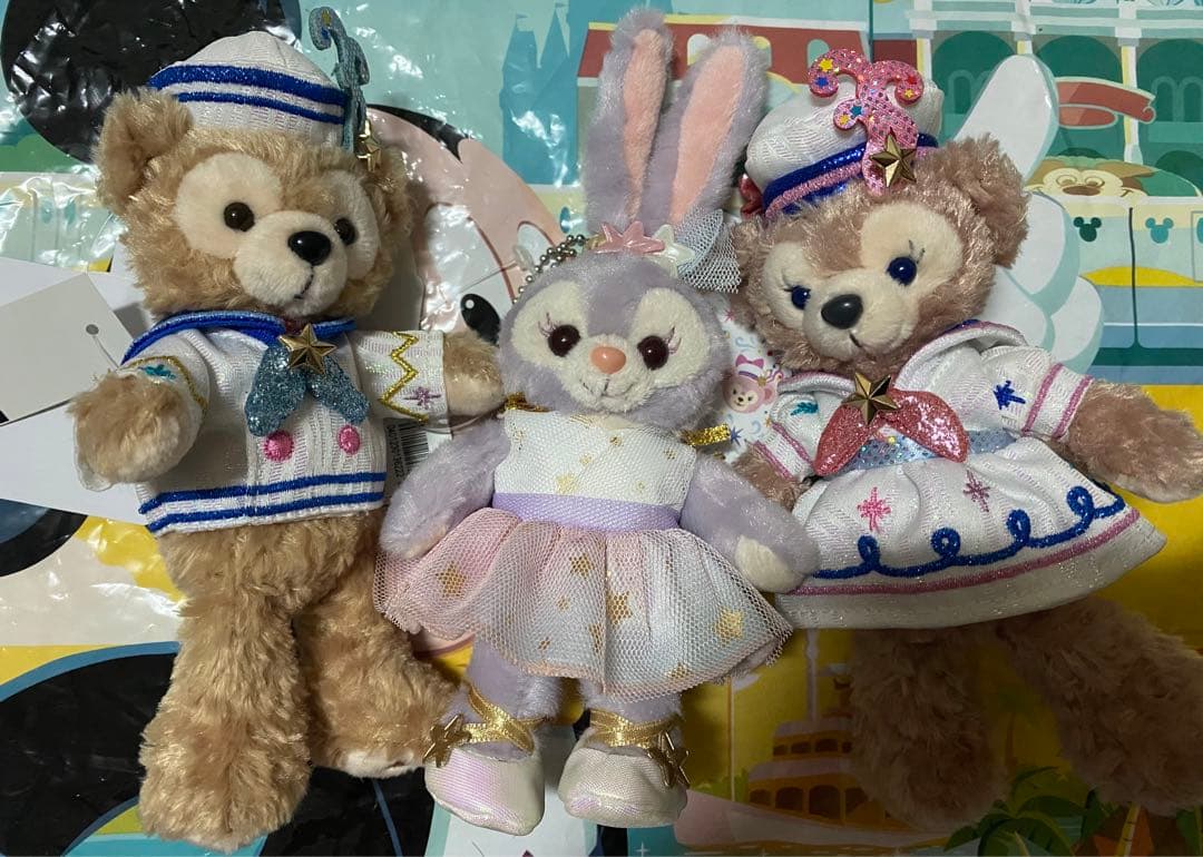 ディズニーシー20周年　ダッフィー シェリーメイ　ステラルー　ぬいぐるみバッヂ