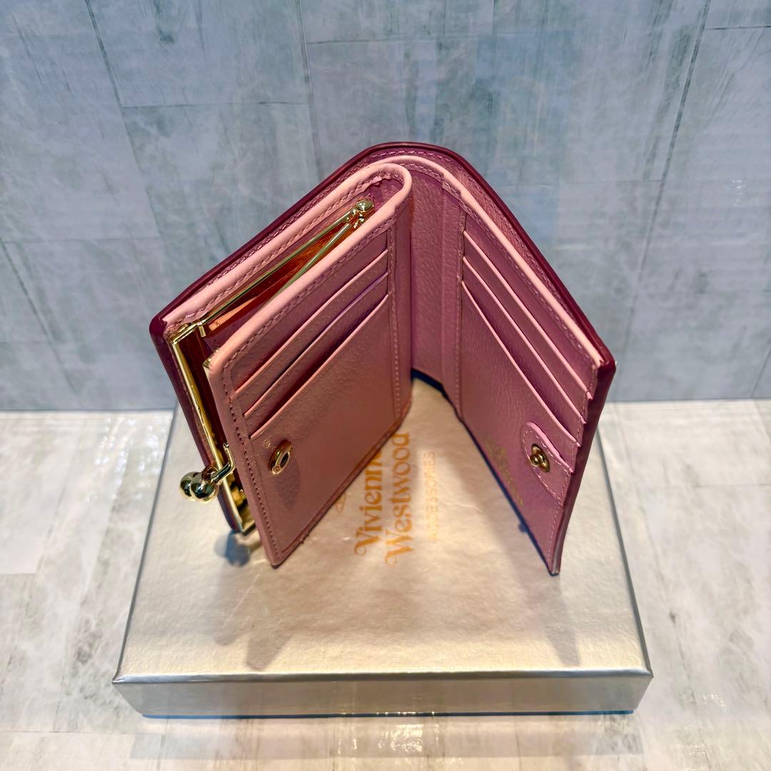 Vivienne Westwood 2つ折り財布 / ピンク/ゴールド金具付き