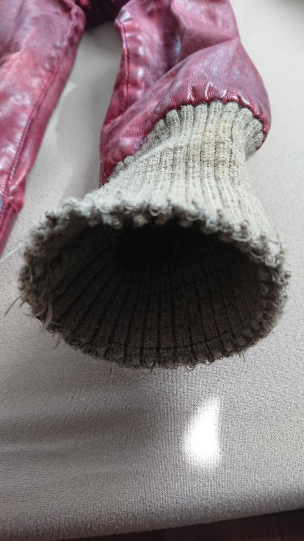 Giorgio Brato 赤 レザー シングルライダースジャケット