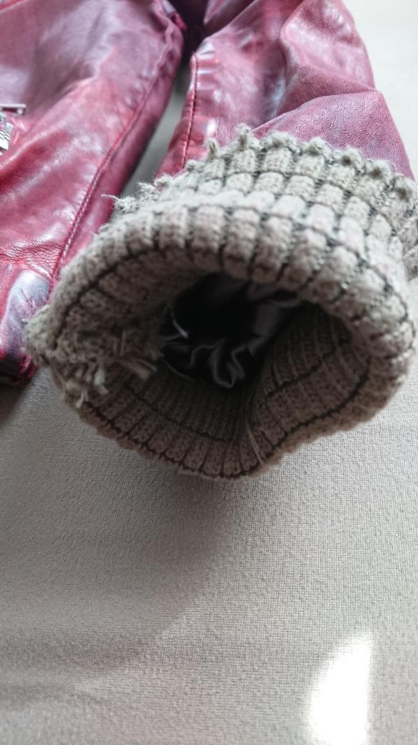 Giorgio Brato 赤 レザー シングルライダースジャケット