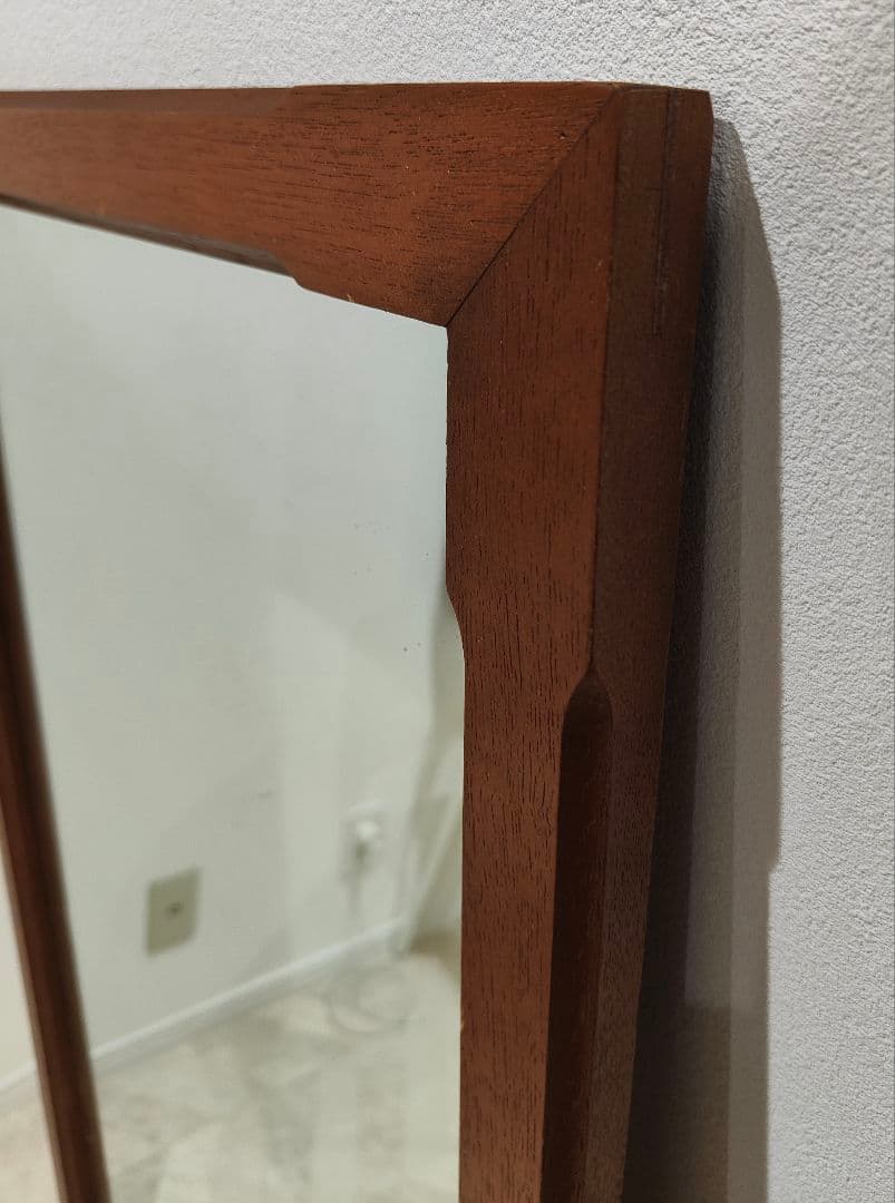 木製フレーム 全身鏡 大きめ アンティーク