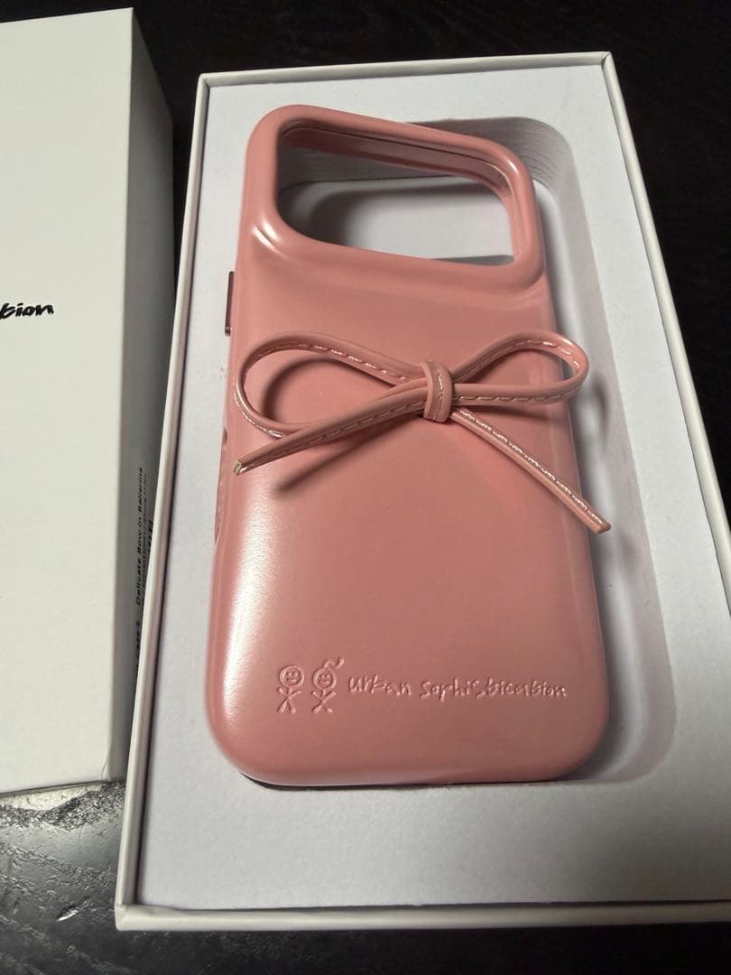 SpritSblom リボン付きピンクiPhone17proケース