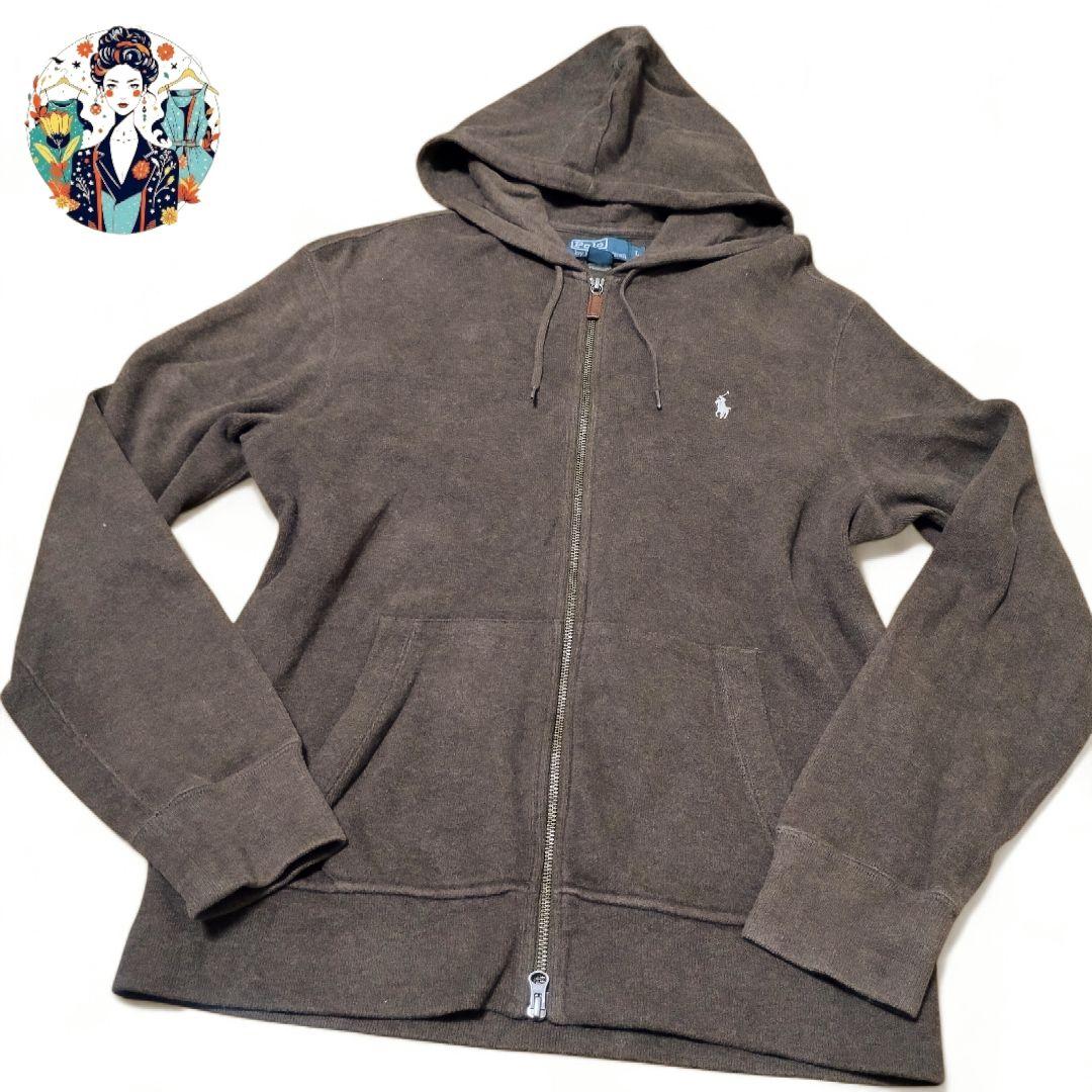 90s ポロ ラルフローレン Y2K パーカー フルジップ メンズ ビンテージ