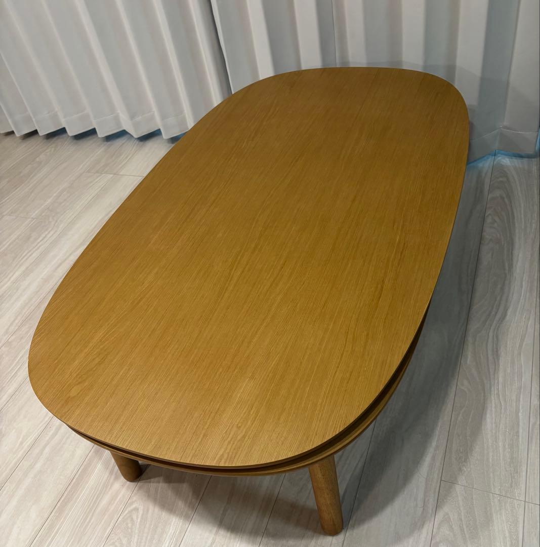 無印良品　こたつにもなるローテーブル　大 　ナチュラル