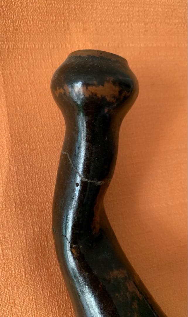 希少　安土桃山時代　美濃久尻窯　瀬戸陶祖　加藤市左衛門景光　作　古瀬戸鉄釉華器