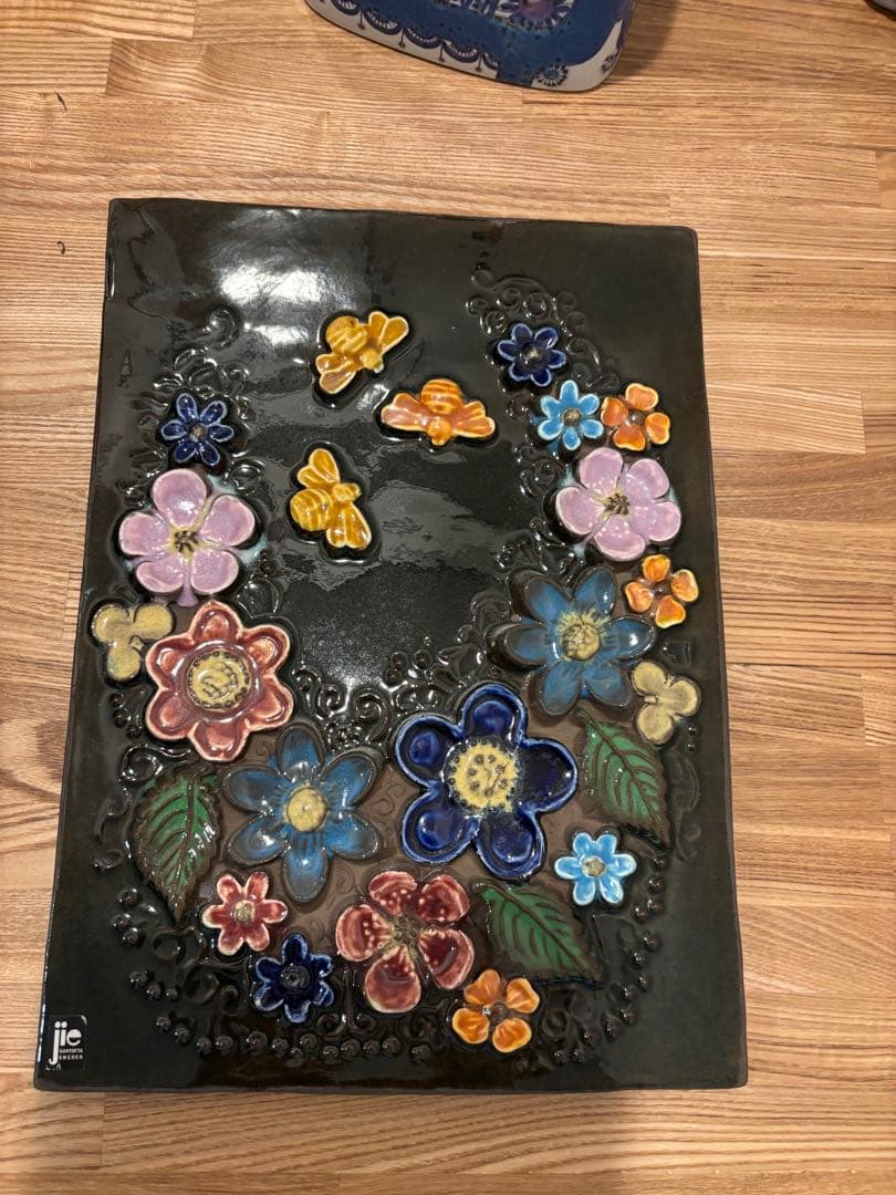 【Jie gantofta】花の陶板(大判)