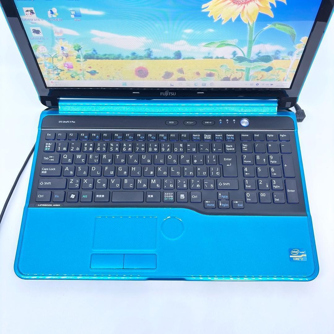 富士通 ノートパソコン Corei7 SSD オフィス付き Win11 A27