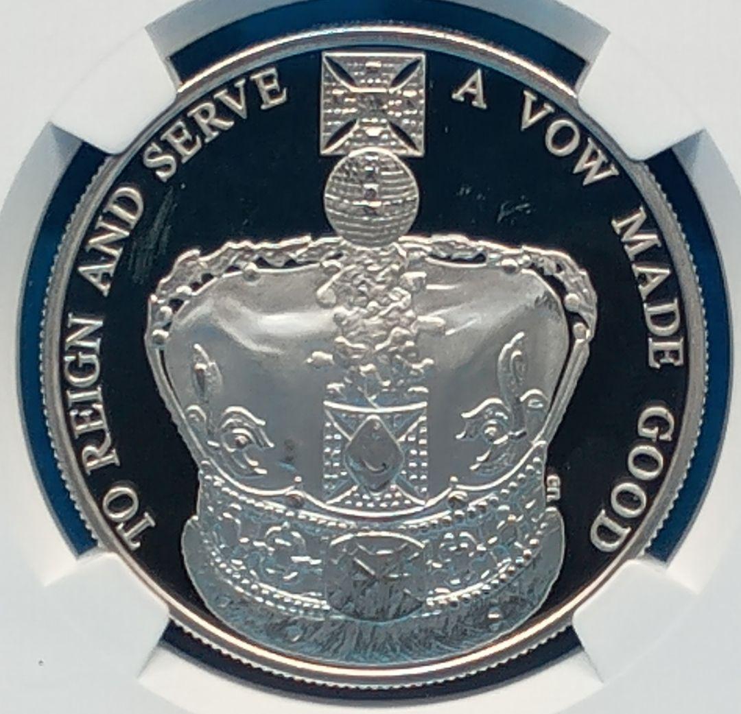 2013 エリザベス女王 戴冠60周年記念 5ポンド 銀貨 NGC PF69UC