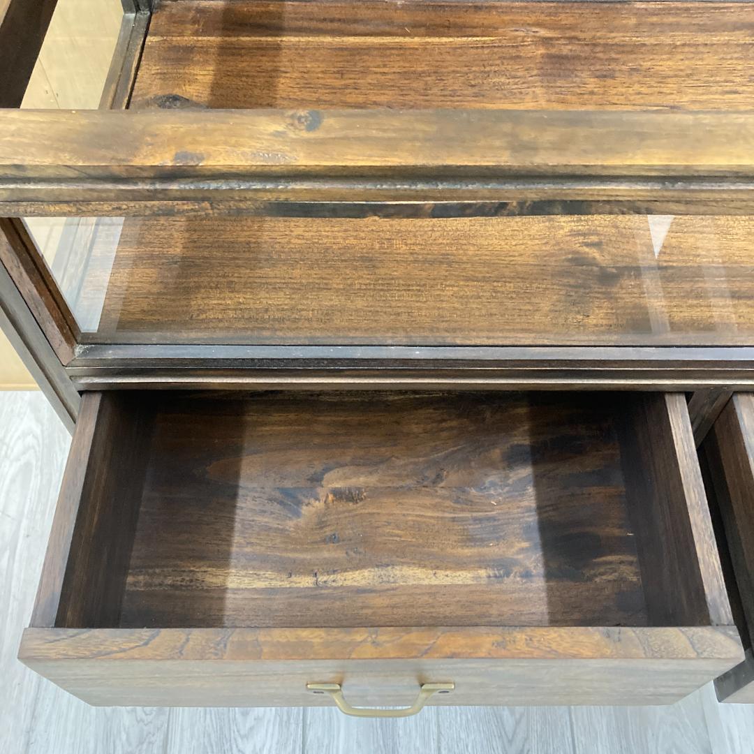 天然木　キャビネット　コレクションケース　ショーケース　ディスプレイ　什器