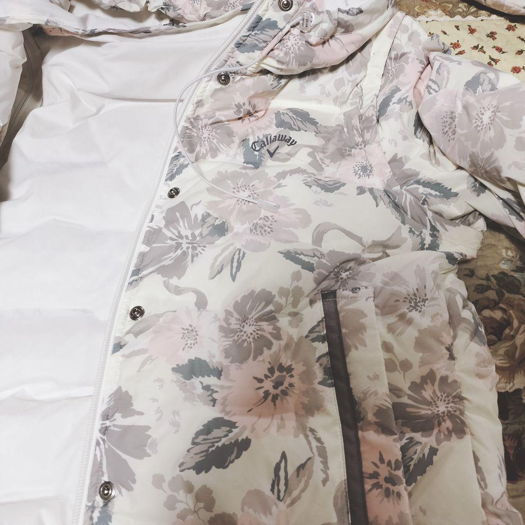Callaway 花柄ダウンジャケットS ダウンスカートSSセット 冬ゴルフ