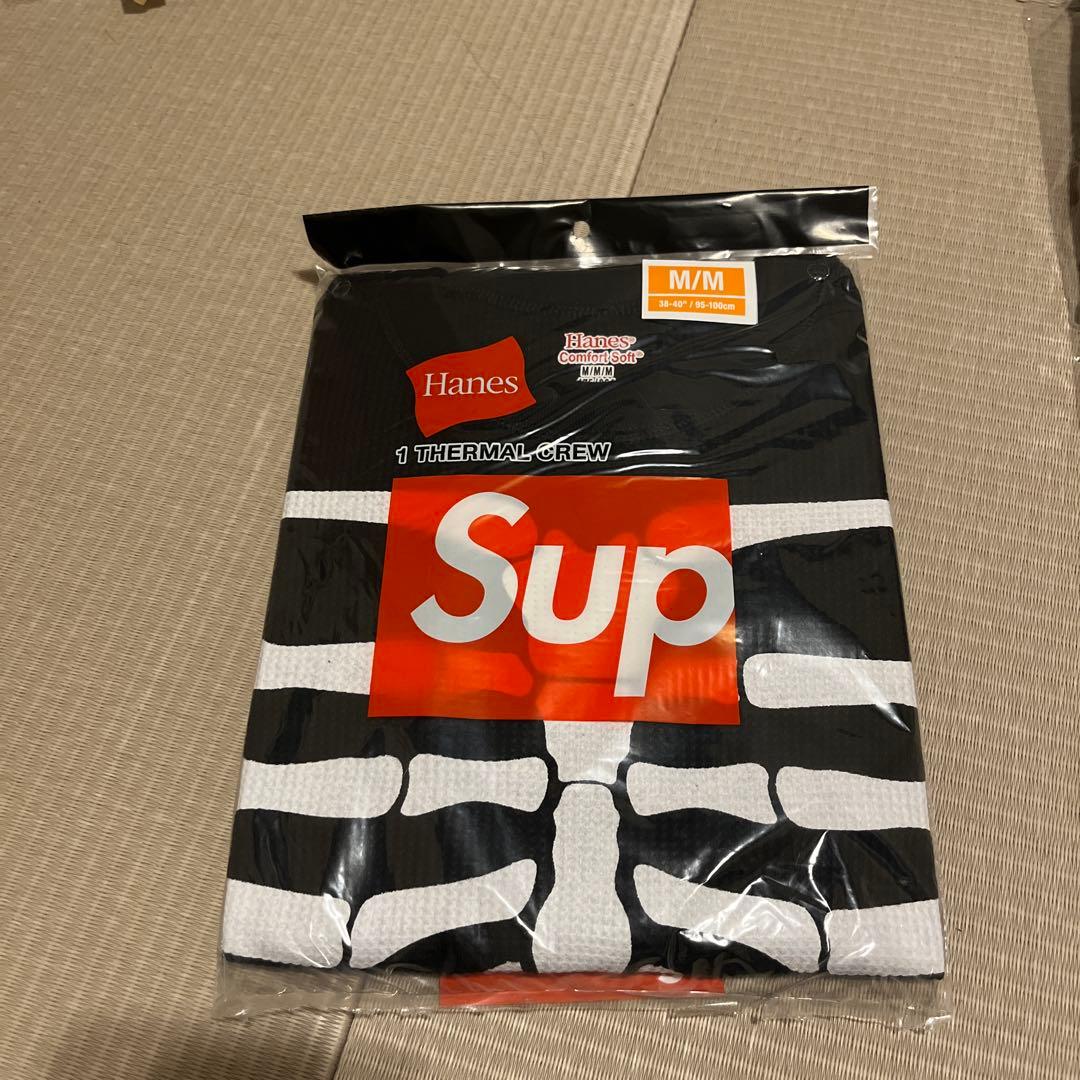 トップス supreme Hanes 1 THERMAL CREW M