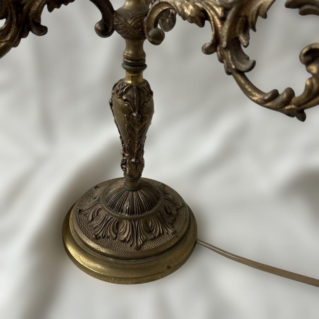 フランスアンティーク　3灯テーブルランプ