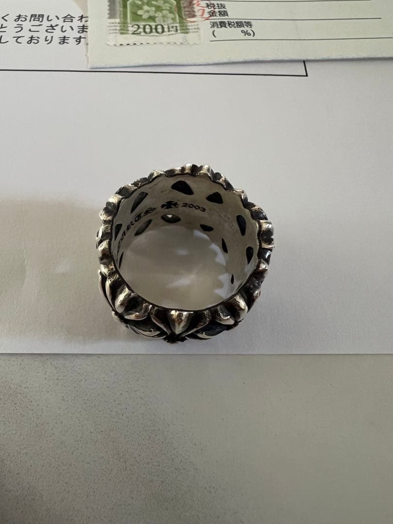 ち*ー様 クロムハーツ　セメタリークロスリング　16号