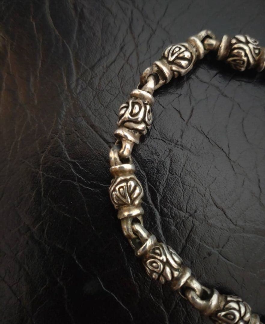 値下げ‼️トライバル　リンク　チェーン　ブレスレット 希少シルバー950