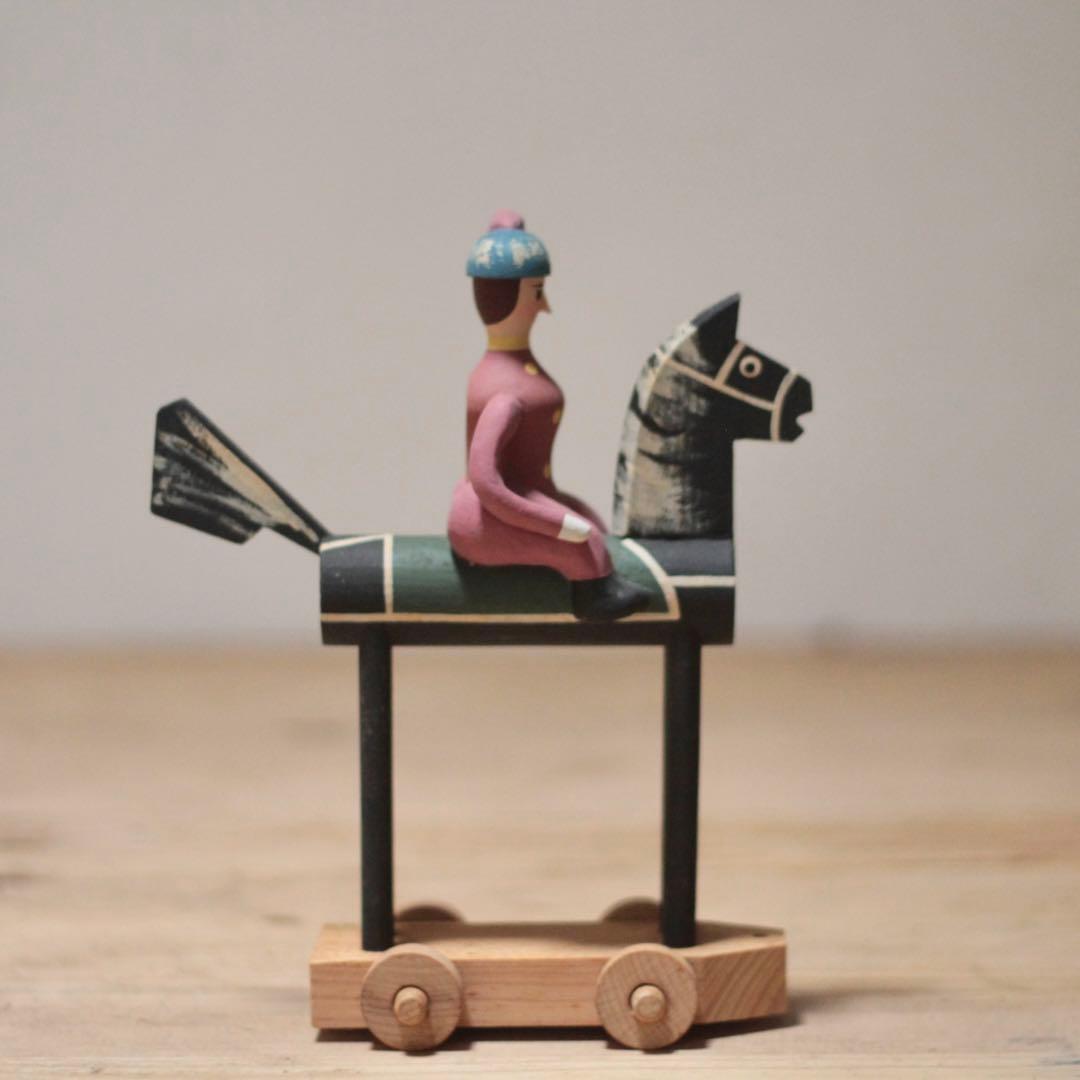 チェコスロバキア 民芸 郷土玩具 馬乗りご婦人 古道具 アンティーク オブジェ